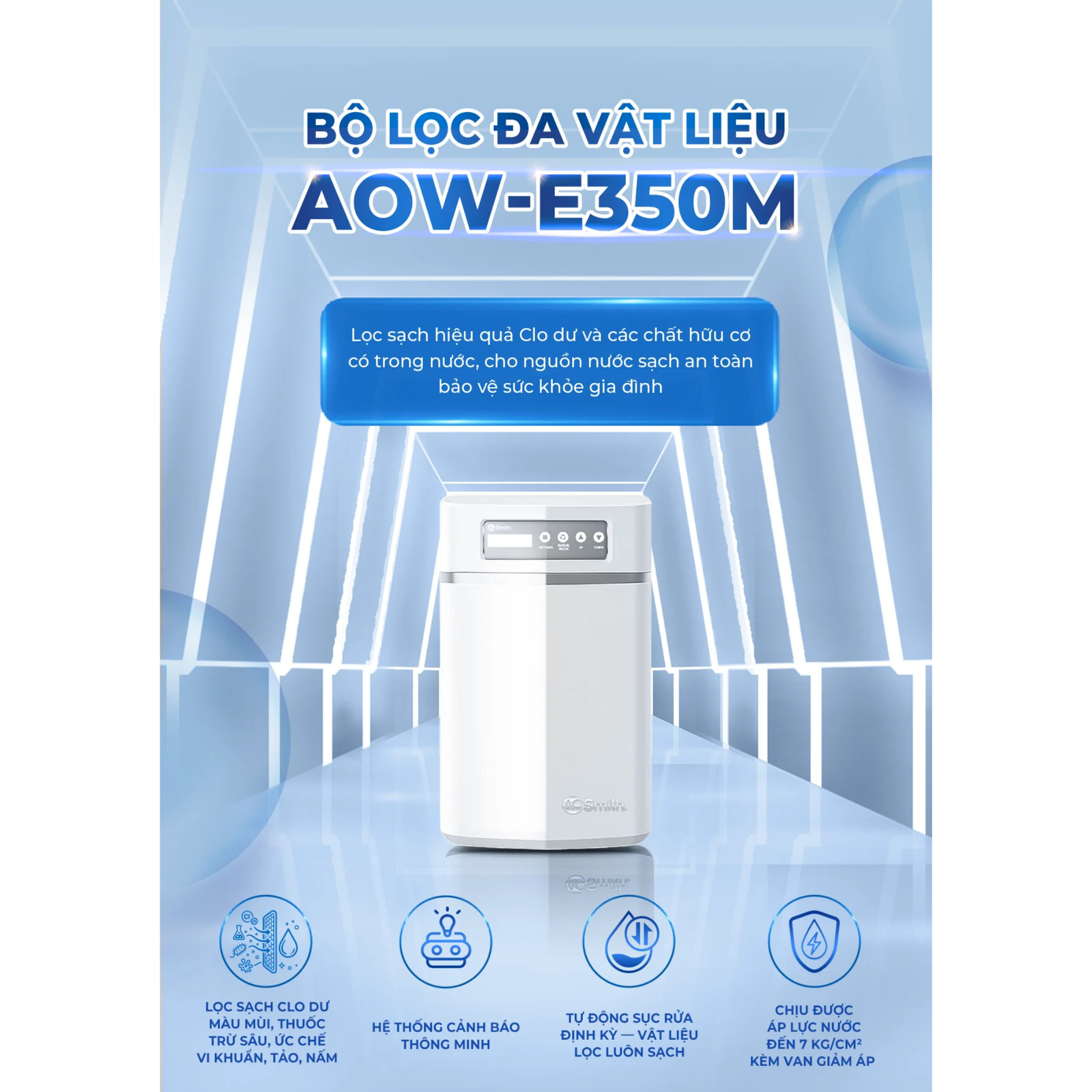 Máy lọc nước đầu nguồn A.O.Smith AOW-E350SM - Ảnh 3